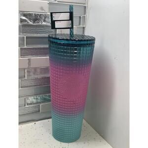 Limited Edition Starbucks 2024 Ombré Grid Tumbler Valentine’s Day Cold Cup 24oz
